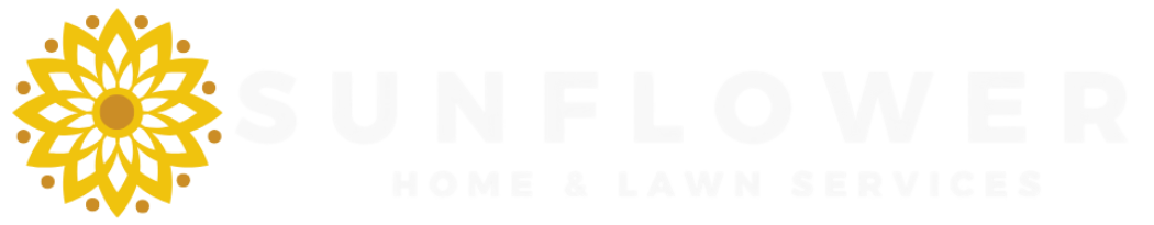 Semi-transparent logo with the text “SUNFLOWER HOME & LAWN SERVICE”.